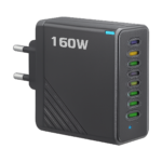 160W multi-port USB Type-C fast charger with EU US UK plug options