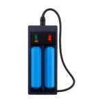 USB 18650 battery charger with 1, 2, and 4 slots for lithium rechargeable batteries