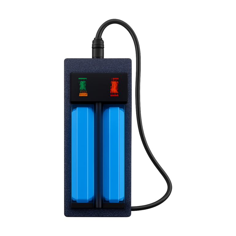 USB 18650 battery charger with 1, 2, and 4 slots for lithium rechargeable batteries