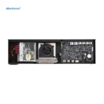 Close-up of front I/O ports including RS-232 and USB on Q10900H6 Mini PC