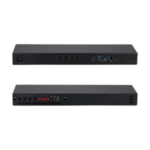 Front view of Qotom Q10900H6 Series 1U Rack Mini PC with multiple LAN ports