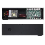 Rear panel of Qotom Mini PC featuring 8 Intel 2.5G LAN and USB ports