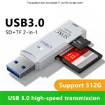 2-in-1 USB 3.0 multi card reader for PC and laptops