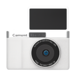 Front view of 2.4 inch screen digital camera in white