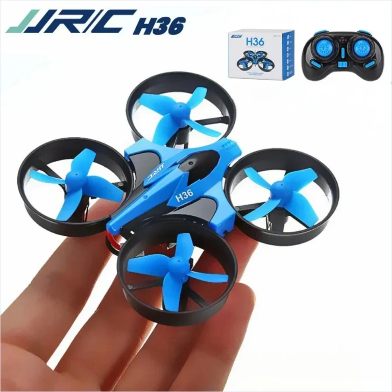 JJRC H36 Mini 2.4G RC Drone in flight showing quadcopter design