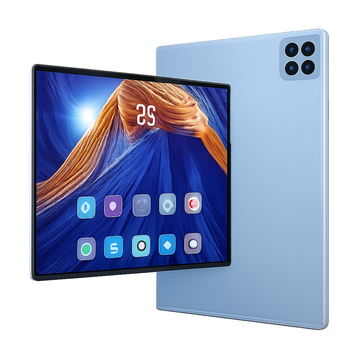 2025 Global BDF Android 13 Android Tablet 4GB+64GB HD Touch Screen Dual Card WIFI 6000mAh Battery Octa Core-bg-clean 2025 Android 13 tablet front view with 10.1 inch HD screen