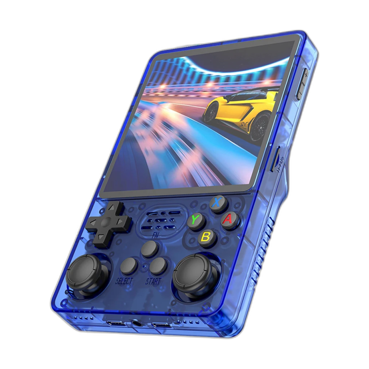 2025 NEW 4″IPS Big Screen R36S Plus Retro Handheld Game Console Linux 64-bit System RK3326 Portable Pocket ARKOS 2.0 R36SPLUS-bg-clean R36S Plus retro handheld game console front view with 4 inch IPS screen