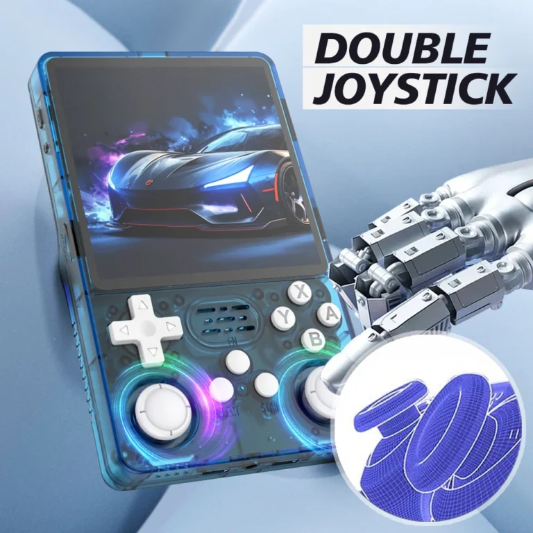 Side angle of 2025 R36S Plus retro handheld game console