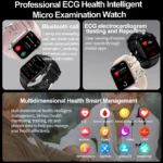 Side view of 2025 ChiBear smart health watch with fine steel band