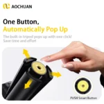 AOCHUAN SmartX3 gimbal with one-click pop-up tripod deployed