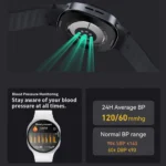 Side angle showing alloy case and silica gel band of 2025 smartwatch