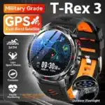 2025 professional GPS sports smartwatch with AMOLED display and steel band