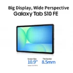 Side angle of SAMSUNG Galaxy Tab S10 FE showing slim design
