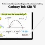 Samsung Galaxy Tab S10 FE with S Pen placed on side