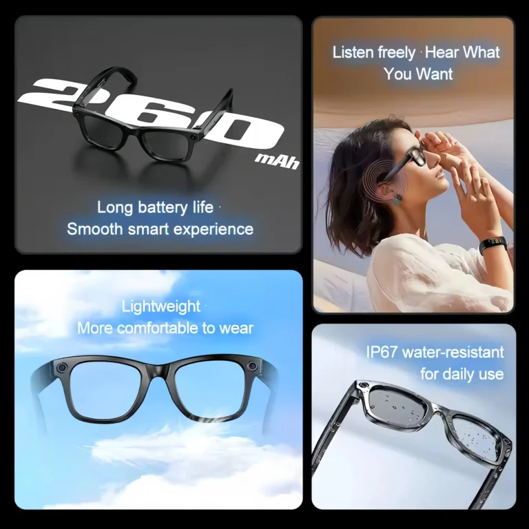 Side view of 2025 smart sunglasses showing sleek frame design