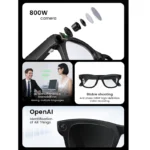 2026 AI SmartGlasses displaying 1080p dual screen clarity