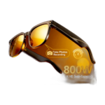 2026 Men AI Smart Glasses front view with color-changing lenses