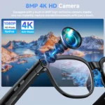 Side view of 2026 Smart AI Glasses showing rectangular frame