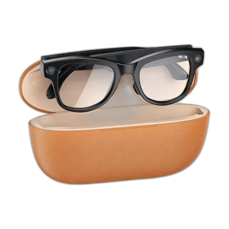 2026 smart glasses with camera, AI photo recognition, and Bluetooth connectivity