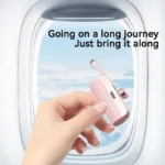 Vivo power bank with built-in stand holding smartphone