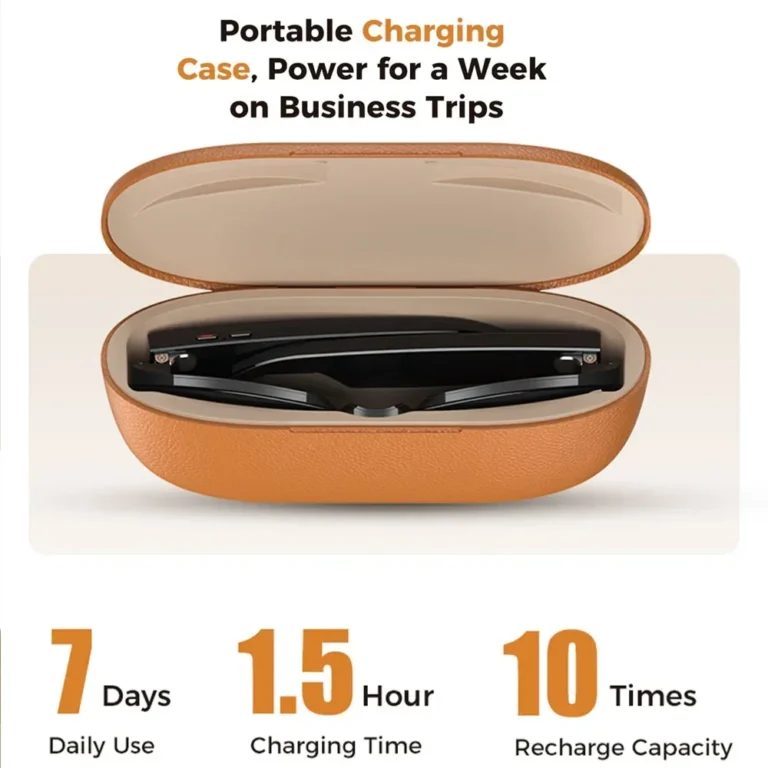 Side angle of 800W Pixel AI Smart Glasses showing camera lens