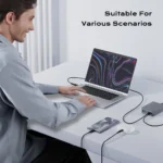 Compact GaN desktop charger with multiple ports