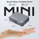 ASOMETECH 220W charger plugged in and charging devices