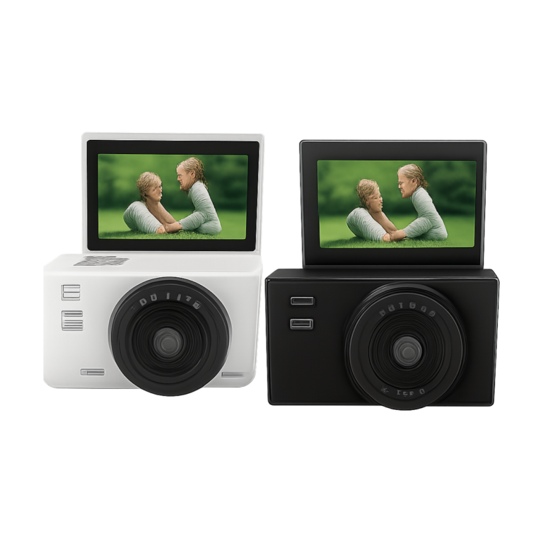 75MP 5K mirrorless digital camera with 3 inch screen front view