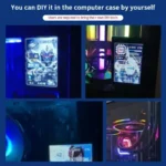 3.5 inch mini secondary monitor connected to desktop computer setup