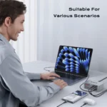 Compact design of ASOMETECH 330W GaN multiport charger