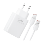 Xiaomi 33W Turbo Fast Charger EU adapter with USB-C cable front view
