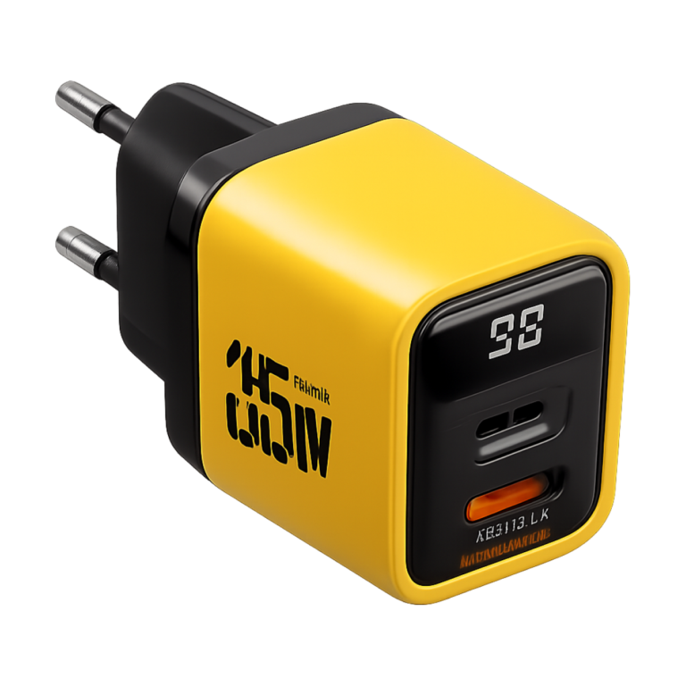 ASOMETECH 35W GaN fast charger with USB-C and USB-A ports