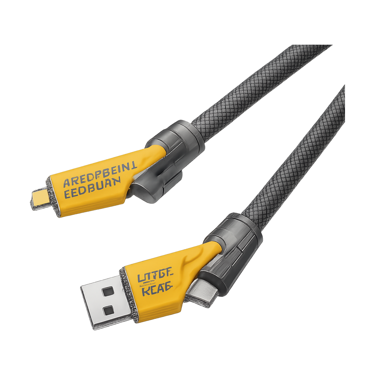 4-in-1 Mecha fast charging cable compatible with iPhone 15 and Samsung