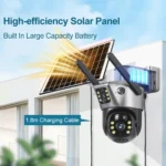 4G WiFi Solar Dual Lens 8MP 4K Outdoor Security Cam - Image 2