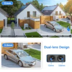 Close-up of BESDER dual lens 8MP PTZ camera with antennas