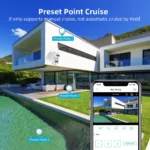 Wireless security camera with dual lenses and night vision