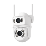 8MP dual lens outdoor wireless PTZ IP camera front view