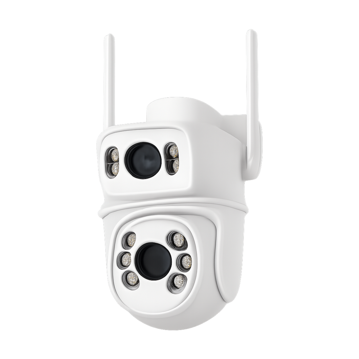 4K 8MP HD Dual Lens Outdoor Wireless Security IP Camera External Wifi PTZ Camera Auto Tracking Street Surveillance Camera iCsee-bg-clean 8MP dual lens outdoor wireless PTZ IP camera front view