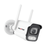 4K 8MP outdoor WiFi bullet security camera with white ABS housing