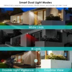 4K PTZ camera showing night vision LEDs and weatherproof housing