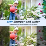 BESDER waterproof outdoor security camera with two-way audio feature