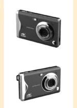 Compact 4K digital camera in black with 16x zoom and LCD screen