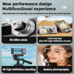 AEVYVKV C23 camera showing 2.88-inch dual LCD screens