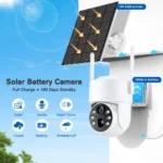 4MP WiFi Solar PTZ Outdoor IP Camera with Battery - Image 2