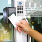 RFID duplicator cloner showing backside and battery compartment