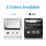 Compact Bluetooth thermal receipt printer side angle