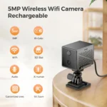 Side view of 5MP Mini WiFi IP Camera with pan tilt function