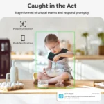 Front lens close-up of 5MP Mini WiFi IP Camera with night vision