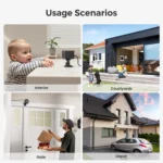 5MP Mini WiFi IP Camera showing app control interface