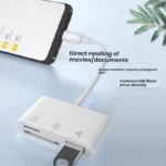 3-in-1 USB-C adapter for flash drives and memory cards